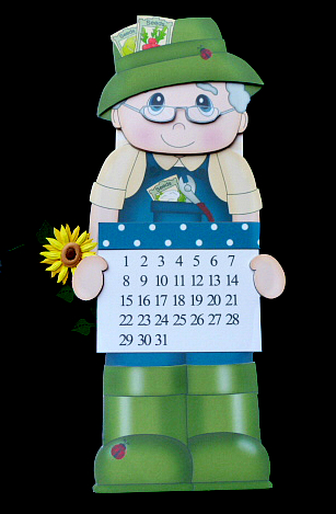 3D on the Shelf Everlasting Calendar Kit - Gardening Old Man by Diane  Hitchcox