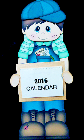 3D on the Shelf Everlasting Calendar Kit - Gardening Boy by Diane  Hitchcox