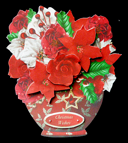 Christmas Bouquet - Pots of Flowers Card Mini Kit by Diane  Hitchcox