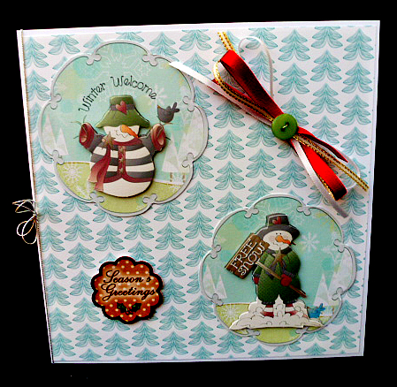 Scallop Snowmen Card Fronts with Toppers by Diane  Hitchcox