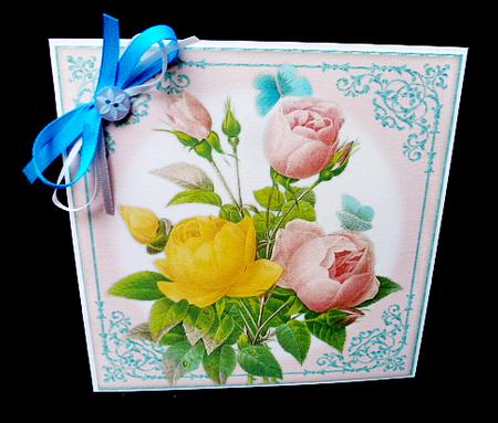 Vintage Rose 8x8 Topper & Embellishments by Diane  Hitchcox
