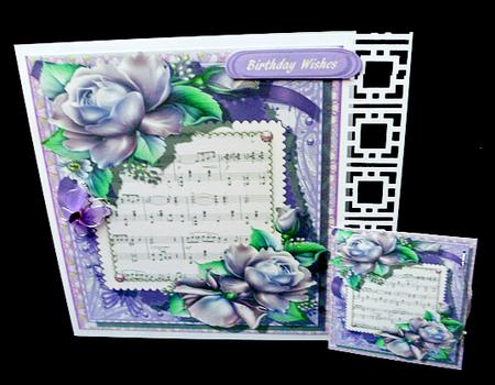 Lovely Roses on Sheet Music Lilac  by Diane  Hitchcox