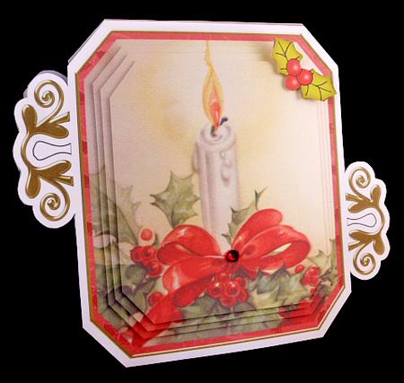Single Candle Fancy Emerald Decoupage Mini Kit by Diane  Hitchcox