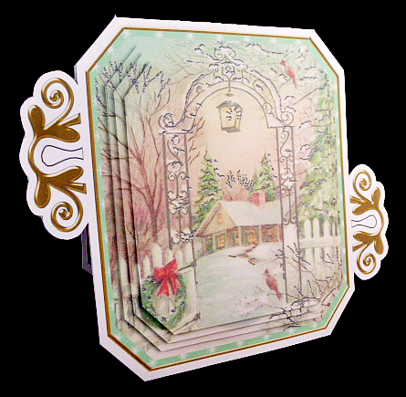 Winter Garden Fancy Emerald Decoupage Mini Kit by Diane  Hitchcox