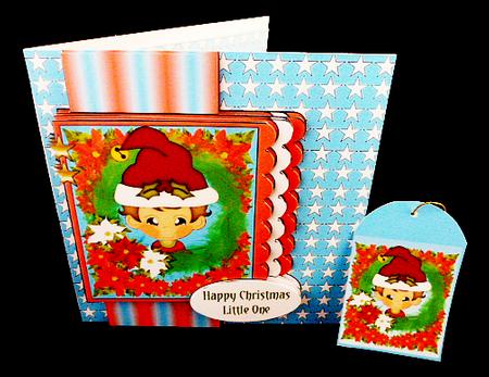 Three Scallop Layers - Baby's First Christmas 1 by Diane  Hitchcox
