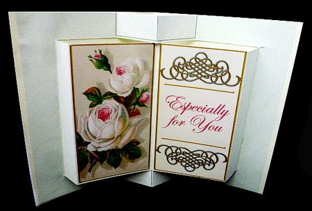Cream Roses Especially for You Double Fold 3D Card Minikit by Diane  Hitchcox