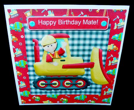 Happy Birthday Mate with Decoupage by Diane  Hitchcox