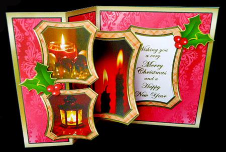Fbp Red Brocade with Candles by Diane  Hitchcox
