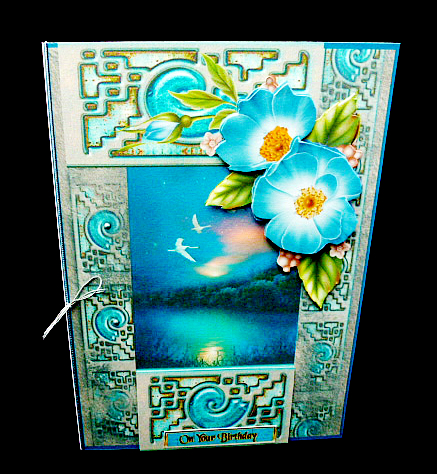 Mini Kit A5 Cardfront with Decoupage by Diane  Hitchcox