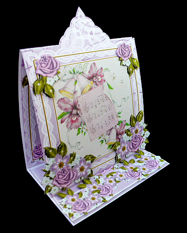 Wedding March Lace Top Easel Card & Envelope Kit by Diane  Hitchcox