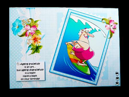 Mable Has a Blast on Her Birthday Choice Captions Quick Card by Diane  Hitchcox