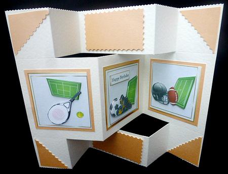 Sports Card 7x7 with Toppers to Give Depth by Diane  Hitchcox