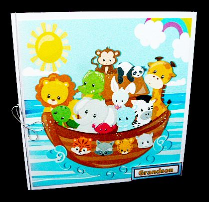 All Creatures Great and Small in Noahs Ark 8x8 by Diane  Hitchcox