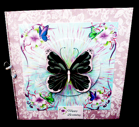 Butterfly Birthday or Get Well Card Front by Diane  Hitchcox