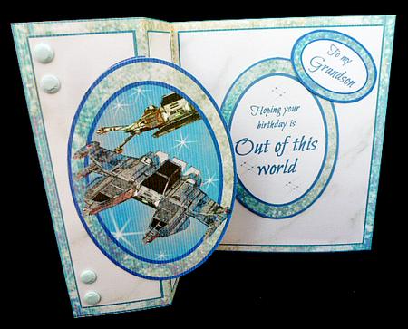Fold Back Starship Fighter by Diane  Hitchcox