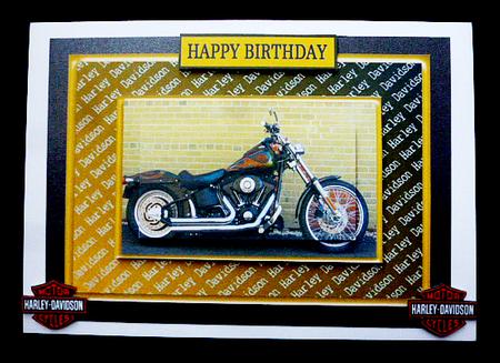Harley Davidson Pyramid - Any Occasion Card by Diane  Hitchcox