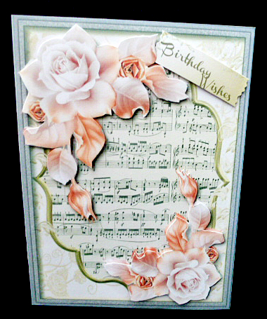 Beautiful Roses on Sheet Music  by Diane  Hitchcox