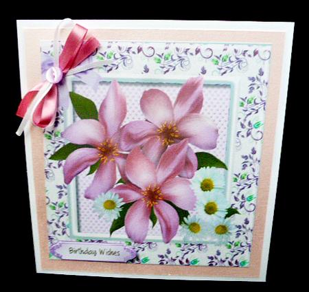 Beautiful Daisy's and Clematus  by Diane  Hitchcox