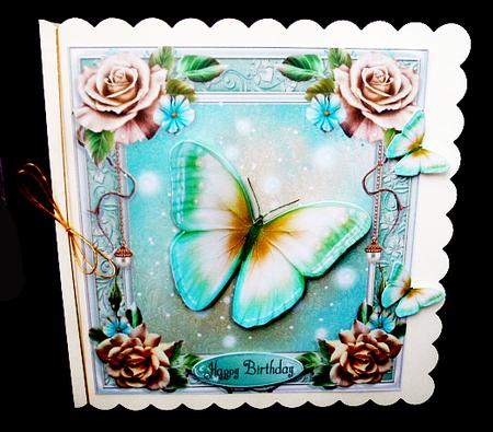 8x8 Aqua Butterfly Mini Kit by Diane  Hitchcox