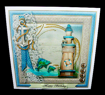 Lighthouse by the Sea Card Topper 1 by Diane  Hitchcox