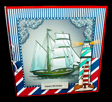 Male Card Topper Nautic by Diane  Hitchcox