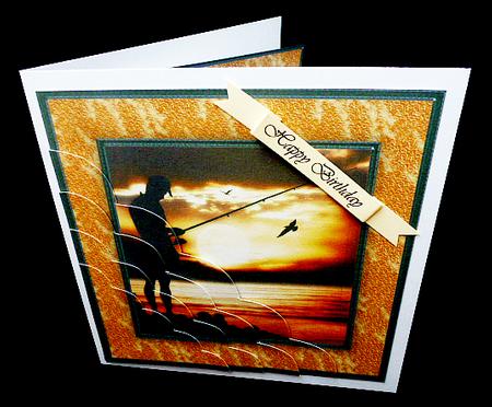 Fishing at Sunset Corner Stacker Mini Kit by Diane  Hitchcox