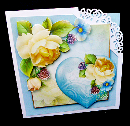 Hearts & Flowers - Yellow Roses by Diane  Hitchcox