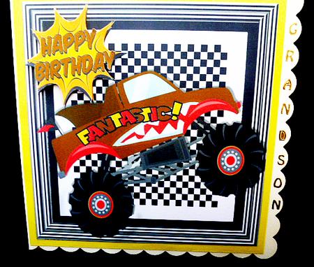 Fantastic Monster 4x4 Jeep, in Brown 8x8 by Diane  Hitchcox