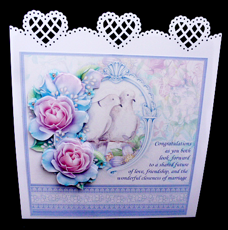 Wedding Doves 8x8 Decoupage Mini Kit by Diane  Hitchcox
