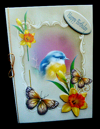 Bird and Daffodils by Diane  Hitchcox