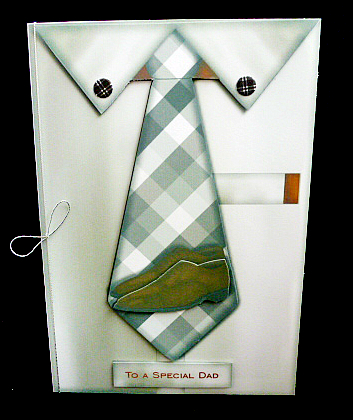 Male Card Tie & Shoes by Diane  Hitchcox