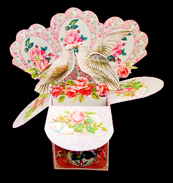 Doves & Roses Pop Up Box Card by Diane  Hitchcox