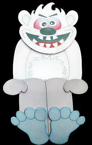3D on the Shelf Card Kit - Little Big Foot Yeti Shmoops by Diane  Hitchcox