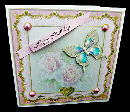 New Roses Card Topper 1 by Diane  Hitchcox