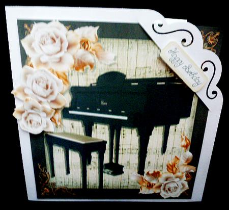 Beautiful Grand Piano 8x8 by Diane  Hitchcox