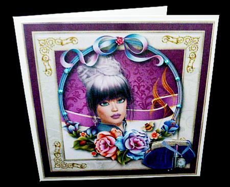 Framed Beauty Card Topper 2 by Diane  Hitchcox
