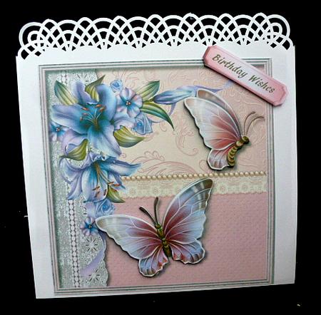 Lovely Butterfly's and Lillies 1 by Diane  Hitchcox