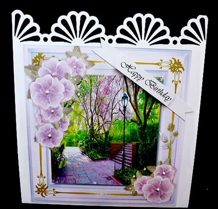 Lovely Lilac Flowers with Scene  by Diane  Hitchcox