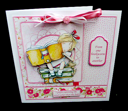 Bookworm Exercise the Mind 7.5 Decoupage Mini Kit by Diane  Hitchcox