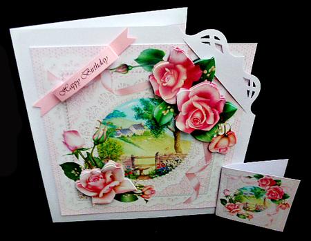 8x8 the Cotswold Farm with Roses Mini Kit by Diane  Hitchcox