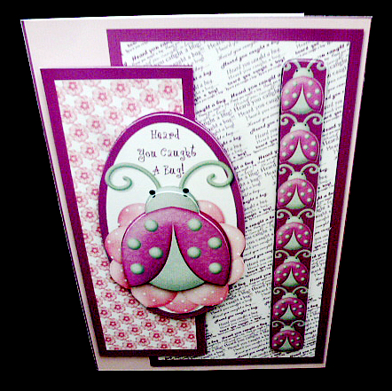 Oval Sketch Card - Caught a Bug by Diane  Hitchcox