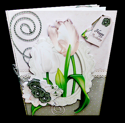 Cardtopper Tulip Spring Easter Soft Pink 791 by Diane  Hitchcox