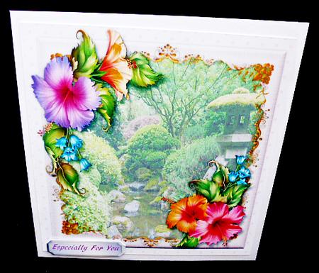 Lovely Hibiscus and Bell Flowers by Diane  Hitchcox