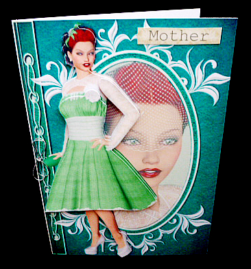 Dressed Up Fashion Reflections Decoupage by Diane  Hitchcox