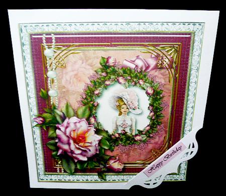 Vintage Romantique Lady Card Topper by Diane  Hitchcox