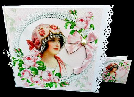 8x8 Vintage Mother with Flowers Mini Kit by Diane  Hitchcox