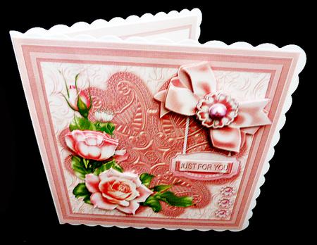 Pink Roses on a Lace Doily 8in x 8in Decoupage Mini Kit by Diane  Hitchcox