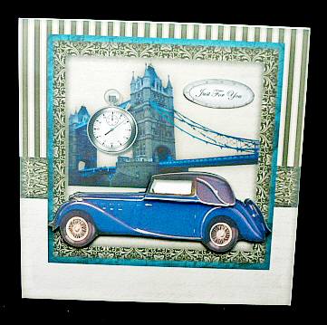 Male Card Vintage Car Mini Kit by Diane  Hitchcox