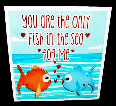 You Are the Only Fish in the See for Me! 8x8 by Diane  Hitchcox