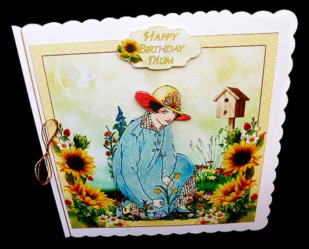 Art Deco Lady Flower Garden Mini Kit by Diane  Hitchcox